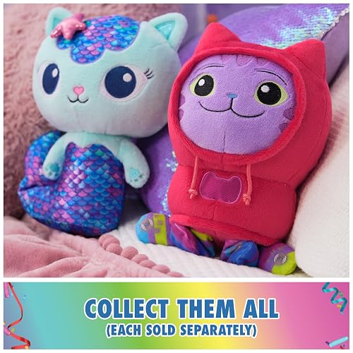 Gabby's Dollhouse, Fin-Tastic Mercat, Juguete de Peluche de Alta Calidad, 10 Pulgadas de Alto con Cola de Sirena en Movimiento, Juguetes para niños para niñas y niños a Partir de 3 años