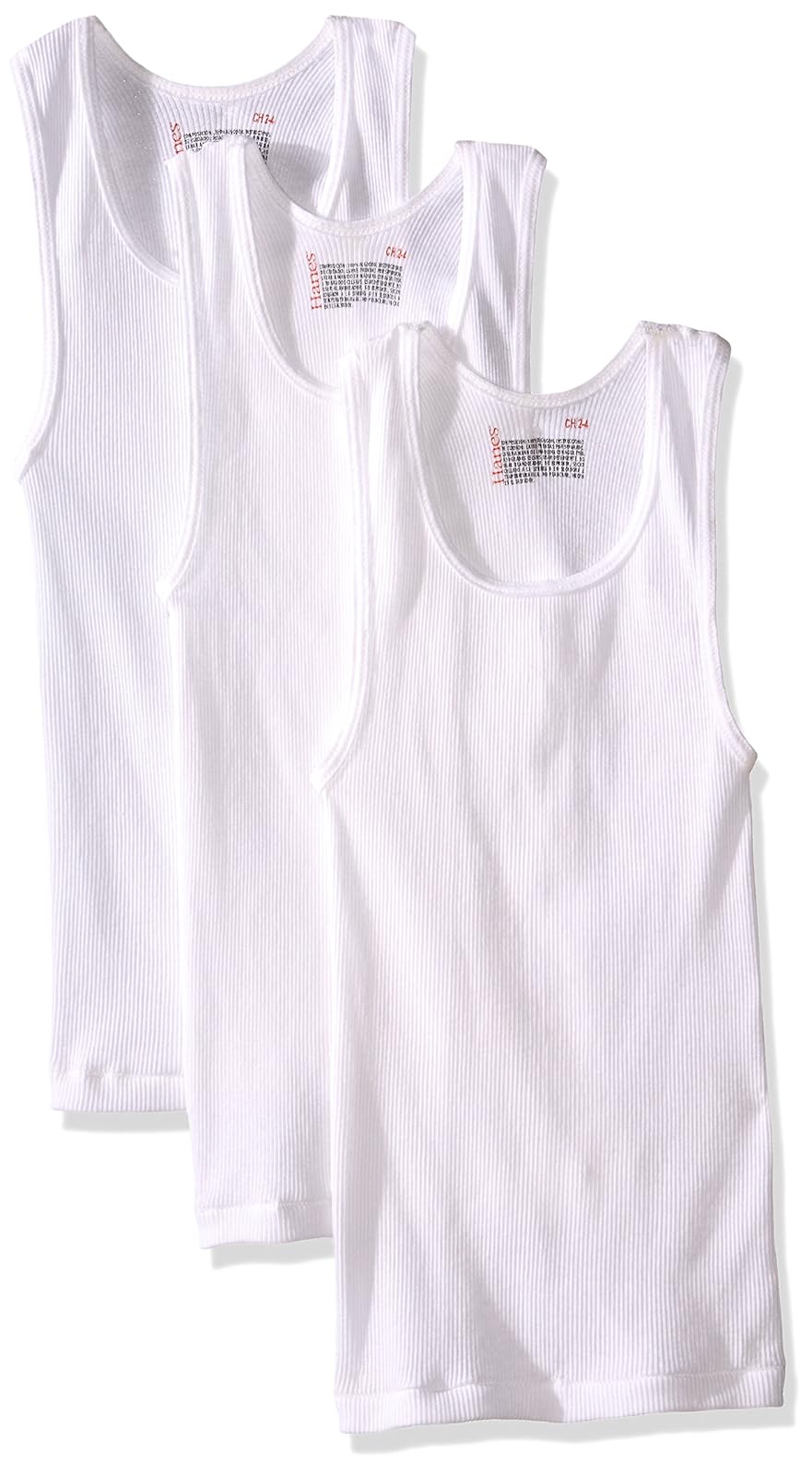 Hanes Camiseta de Tirantes Para niño, Paquete de 3 piezas