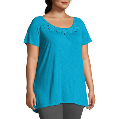 Just My Size Túnica de Ganchillo Camisa para Mujer