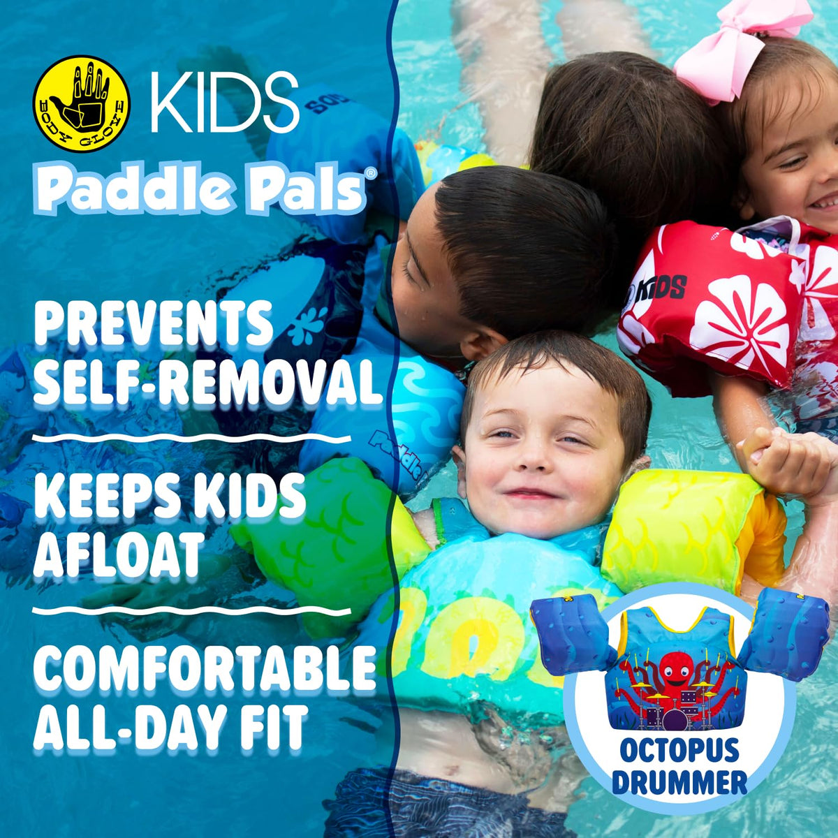 Body Glove Paddle Pals - Chamarra para Aprender a Nadar, Chaleco Salvavidas, el más Seguro de EE.UU. Ayuda para Aprender a Nadar, aprobada por la Guardia Costera