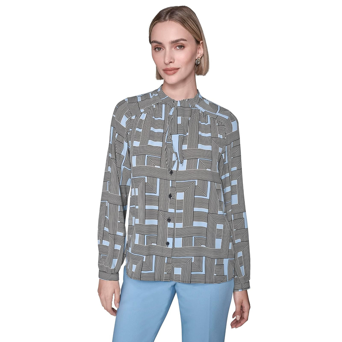 Karl Lagerfeld - Blusa de Manga Larga para Mujer