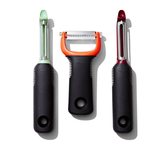 OXO Good Grips - Juego de peladores de 3 piezas, remolacha, hinojo, ñame