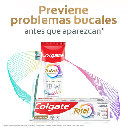 Colgate Total Original Mint Pasta Dental pack 5x100ml | 24 Horas de Prevención Activa Contra Bacterias bucales
