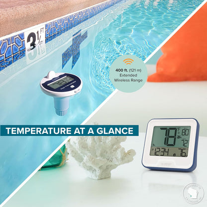 La Crosse Technology LTV-Pool-INT Termómetro Digital inalámbrico para Piscina