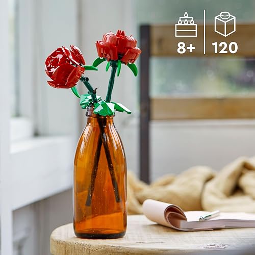 LEGO Rosas - Juguetes de Construcción para Niñas y Niños, Años 8+ - Decoración para Escritorio, Recamara - 40460