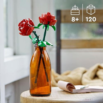 LEGO Rosas - Juguetes de Construcción para Niñas y Niños, Años 8+ - Decoración para Escritorio, Recamara - 40460