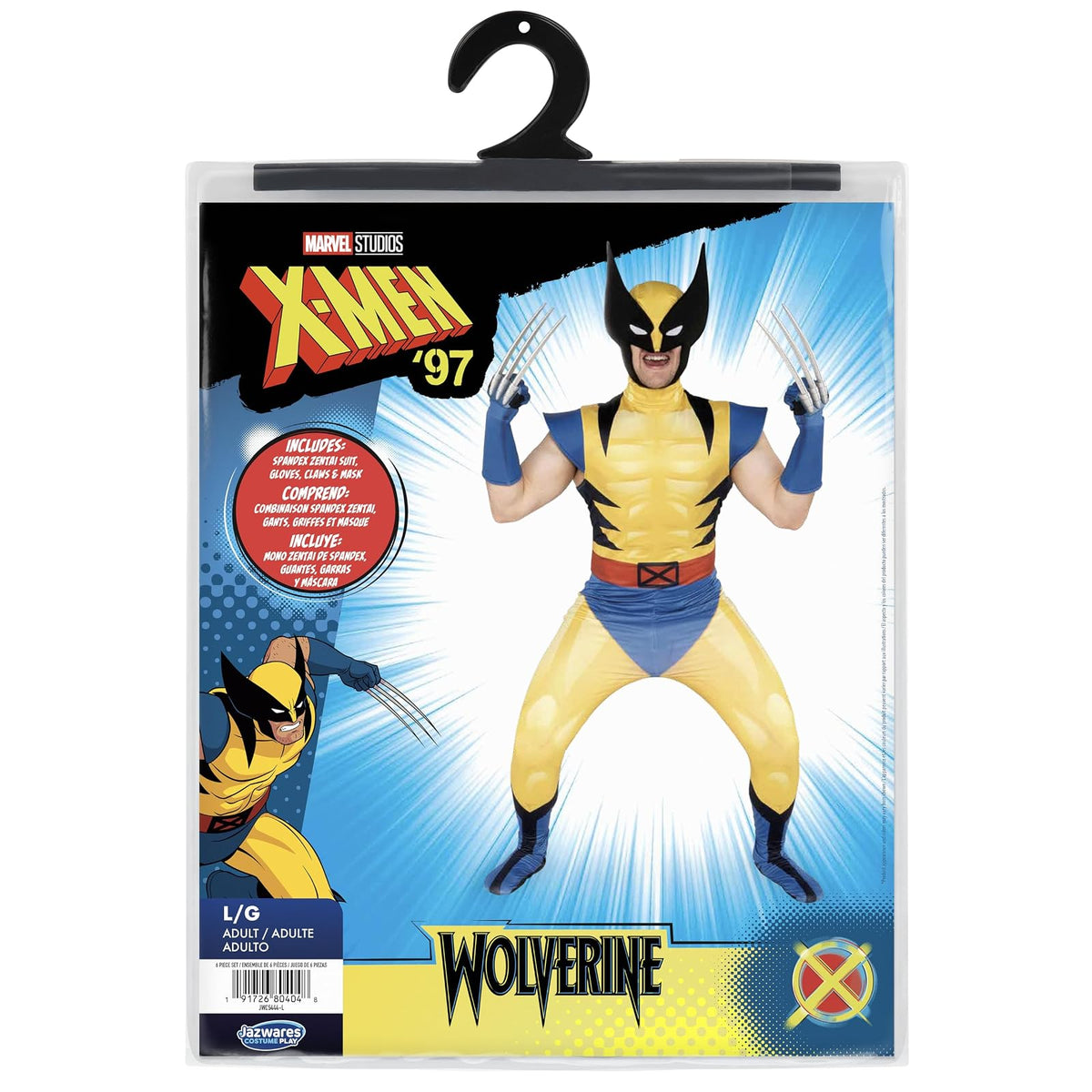MARVEL Wolverine - Disfraz oficial de Zentai de lujo para adultos, traje de elastano elástico de dos vías con guantes y garras, (XS)