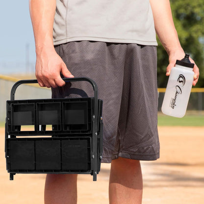 Champion Sports Portabotellas de agua plegable, color negro, estándar