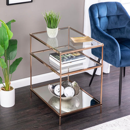 SEI Knox Side Table, Metallic Gold