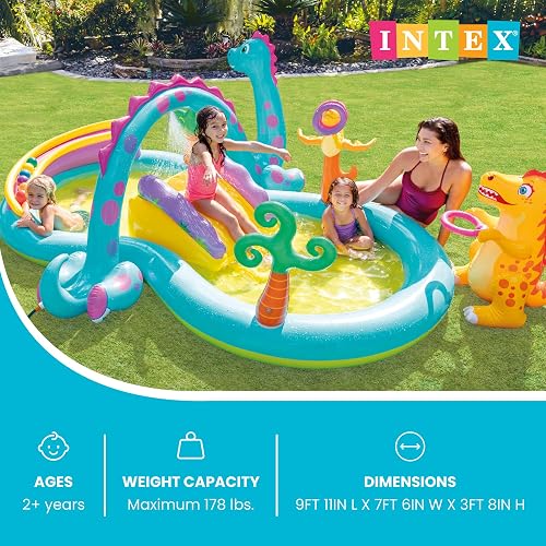 Intex 11 x 7.5 x 44 Pulgadas Dinoland Play Center - Piscina Inflable al Aire última intervensión para niños