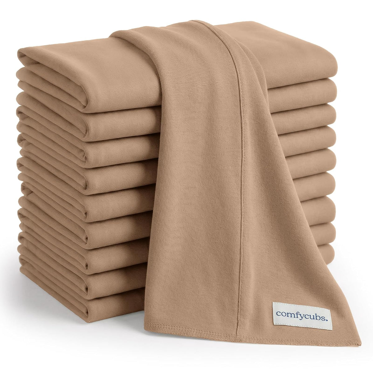 Comfy Cubs Pañitos para Eructar de Algodón para Bebé, 10 Piezas, Mora - Cedro - Pack of 10