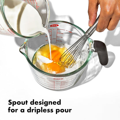OXO Good Grips - Taza medidora de vidrio con tapa de 2 tazas
