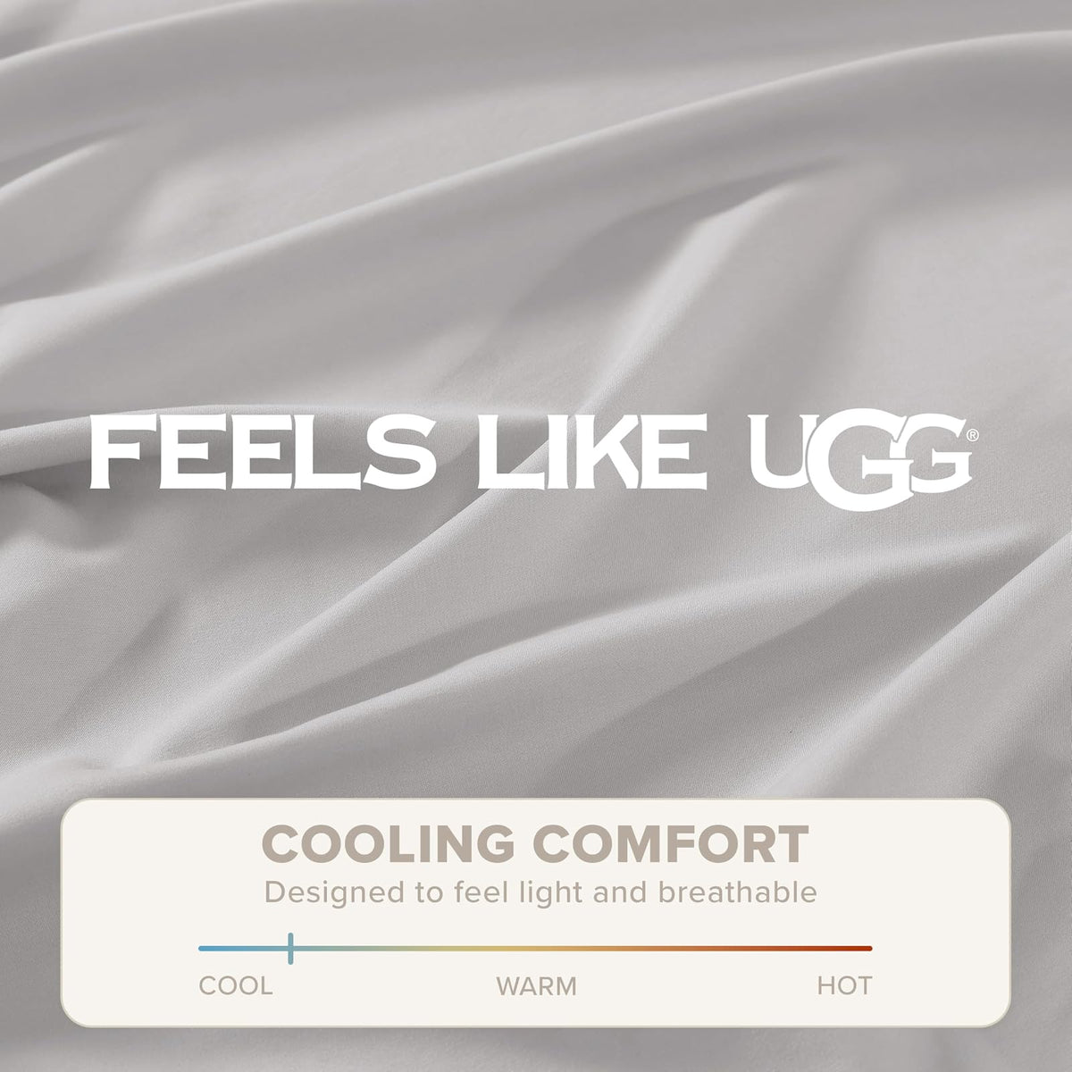 UGG - Juego de sábanas Queen de 4 Piezas de Lujo con Bolsillos Profundos y 2 Fundas de Almohada, hipoalergénicas, Lavables a máquina, Suave, Ligero, para recámara, Queen, Gris Piedra (Hedi)