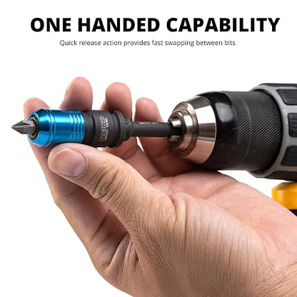 Neiko Adaptador de Llave de Impacto 3/8" a 1/4" 30285A | 3/8" hembra a 1/4" hexagonal, liberación rápida, acero cromo molibdeno, para taladros y llaves