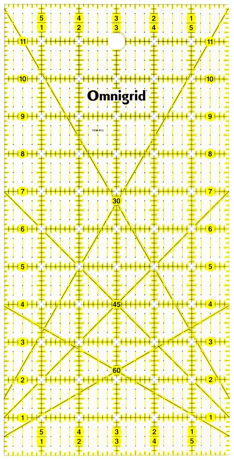 Omnigrid Regla Transparente para Costura y Acolchado, Varios Tamaños - 6" x 12" - Rectangular