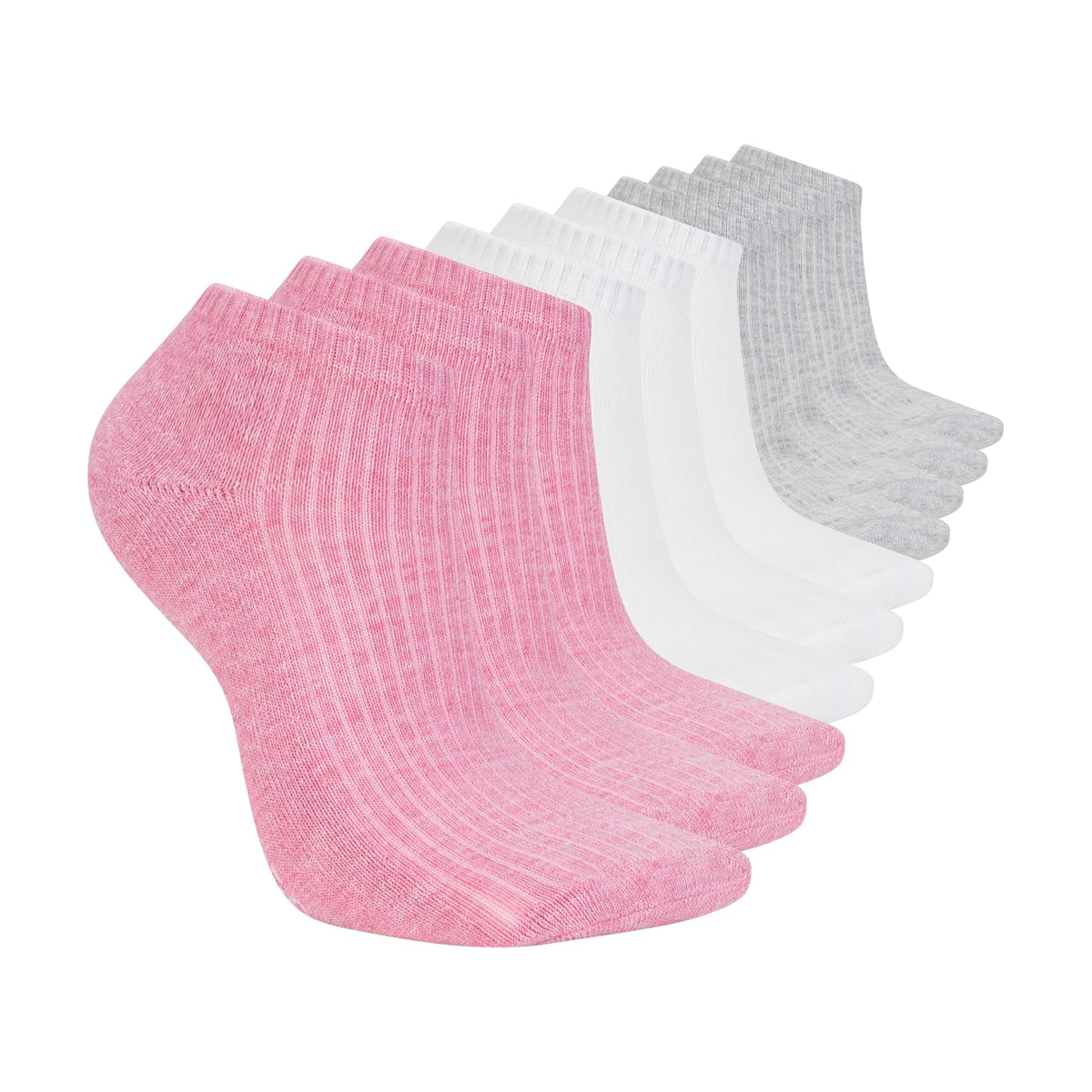 Skechers Calcetines Acolchados de Corte Bajo Paquete de 10 - 9-11 - Pink Heather Multi
