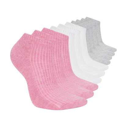 Skechers Calcetines Acolchados de Corte Bajo Paquete de 10 - 9-11 - Pink Heather Multi