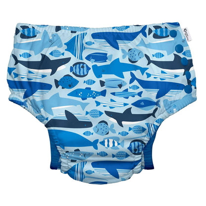 Green Sprouts - Pañal absorbente reutilizable para traje de baño para niños, azul submarino, 3T, Azul submarino, 3 Años