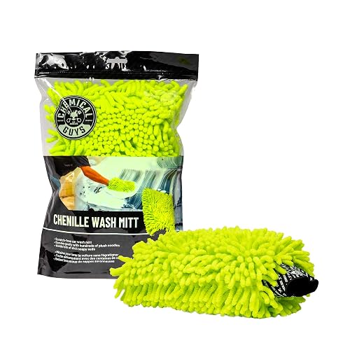 Chemical Guys Chenille Premium Manopla de Microfibra antiarañazos, Ideal para Automóviles, Camiones, todoterrenos, vehículos recreativos y más, Verde