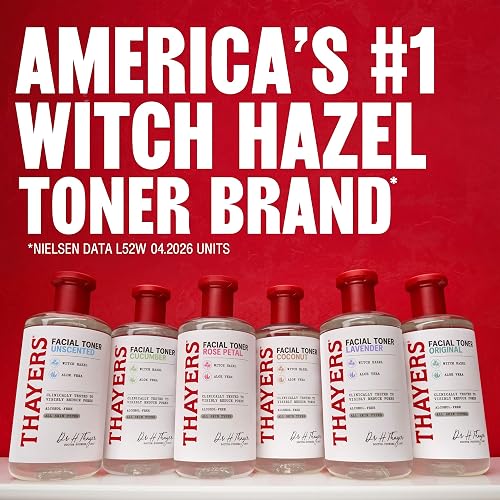 Thayers Tonificador sin alcohol con pétalos de rosa, hamamelis y aloe vera, 355 ml