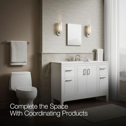Kohler K-CB-CLR1620FS - Botiquín de aluminio de una puerta con puerta de espejo, bordes biselados, instalación empotrada, Plateado, 40.64 x 50.8 cm