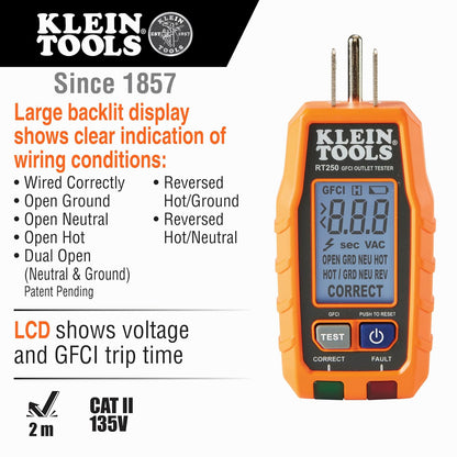 KLEIN TOOLS RT250KIT | Kit De Prueba Eléctrica | NCVT + GFCI | Rango Dual