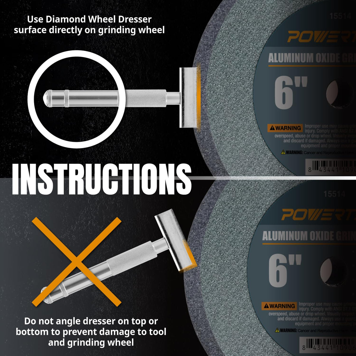 POWERTEC 71003 Diamond Grinding Wheel Dresser