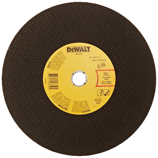 DeWalt DWA8032 - Rueda de corte para sierra de puerto de metal, 12 pulgadas x 1/8 pulgadas x 1 pulgada