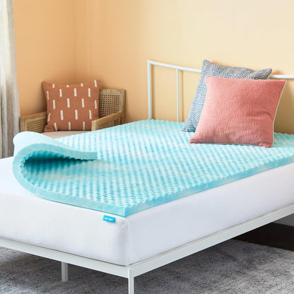 Linenspa Topper de Memory Foam con Gel Matrimonial - 5 cm - Individual