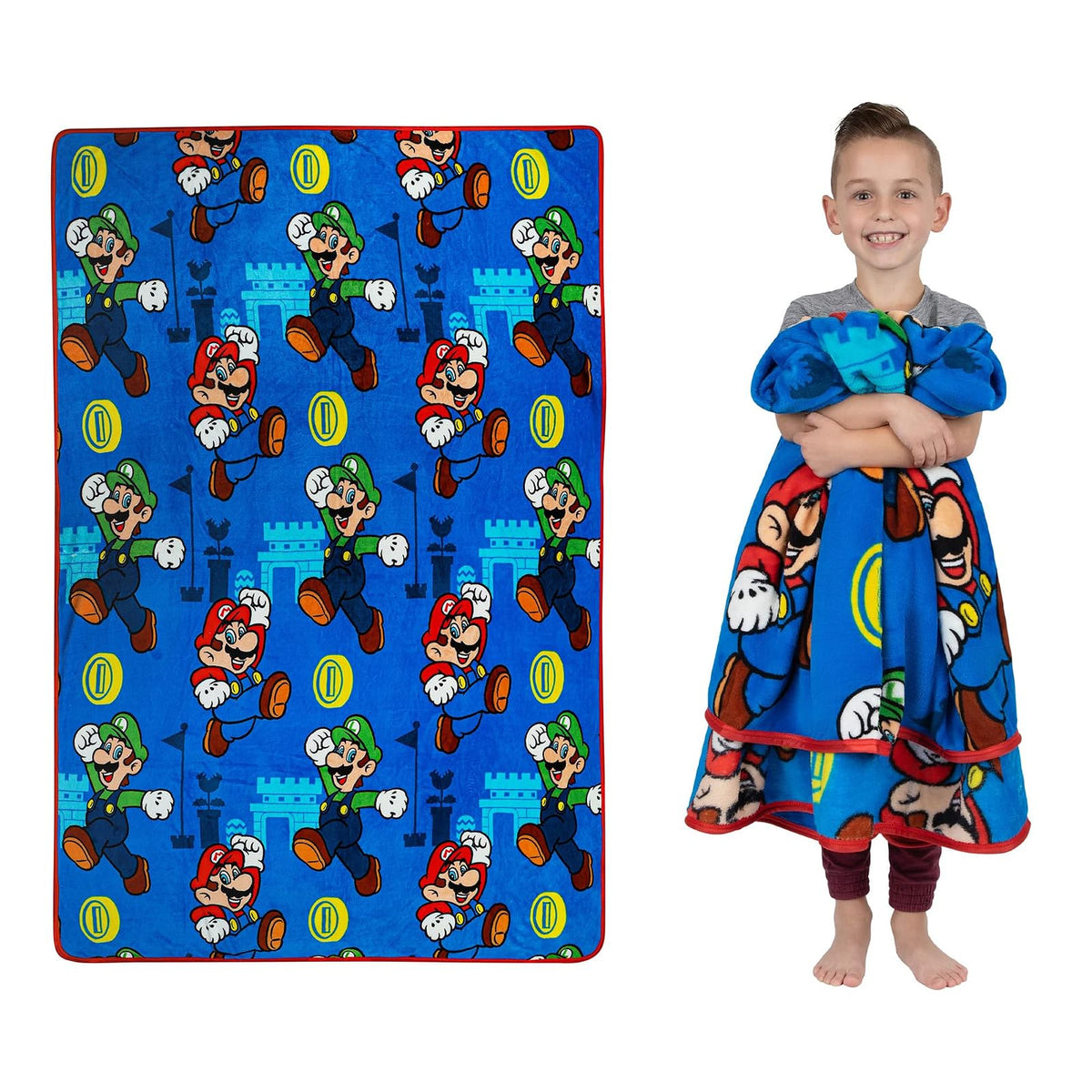 Franco Manta de Felpa Patrulla Canina para Niños - 62 in x 90 in - Mario