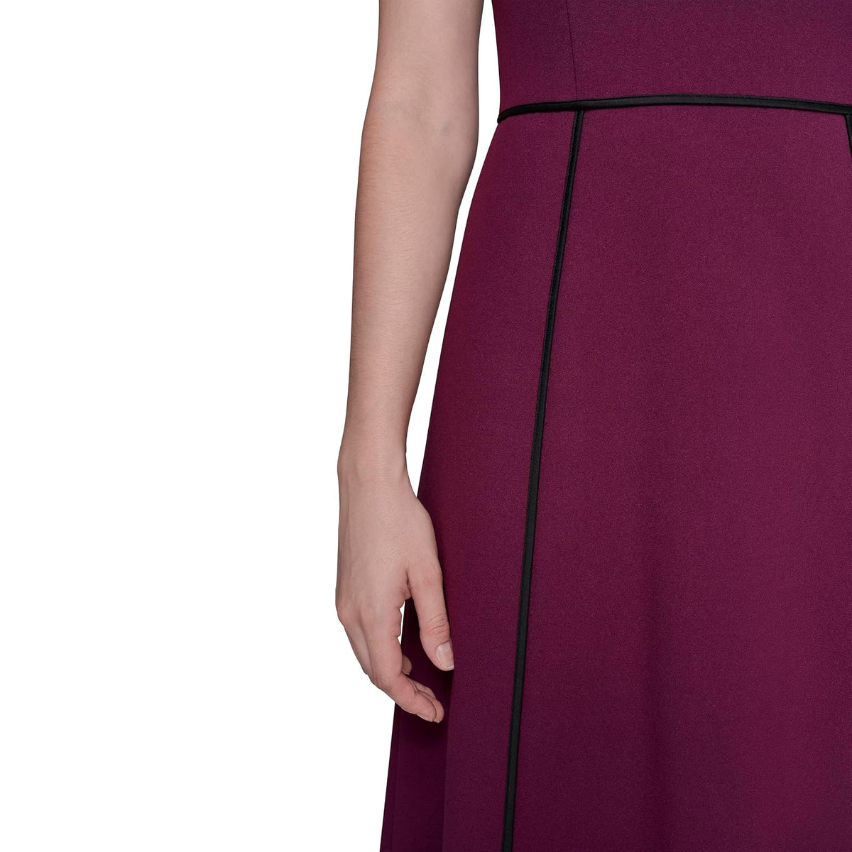 Karl Lagerfeld Sleeveless Scuba Crepe Wear to Work Midi Dress Vestido Informal Mujer