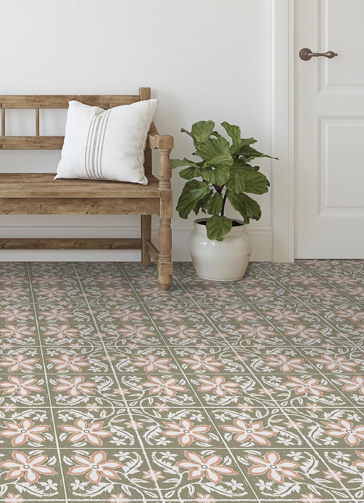 Lillium FP6303 - Azulejos para despegar y pegar, color verde