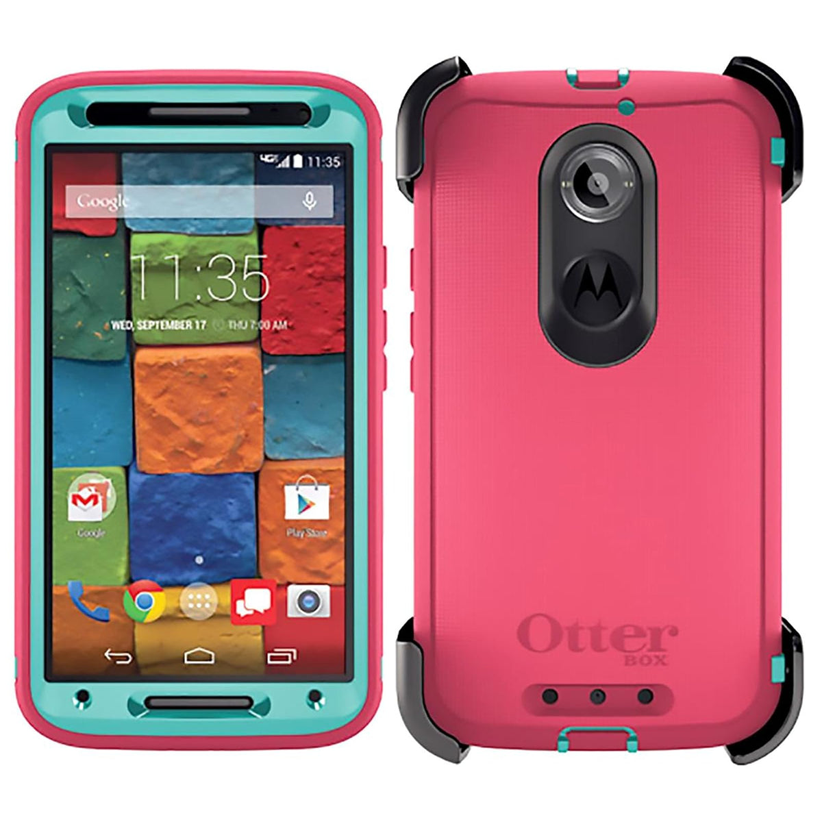 Otterbox Defender - Funda (Polycarbonate) Green, Pink