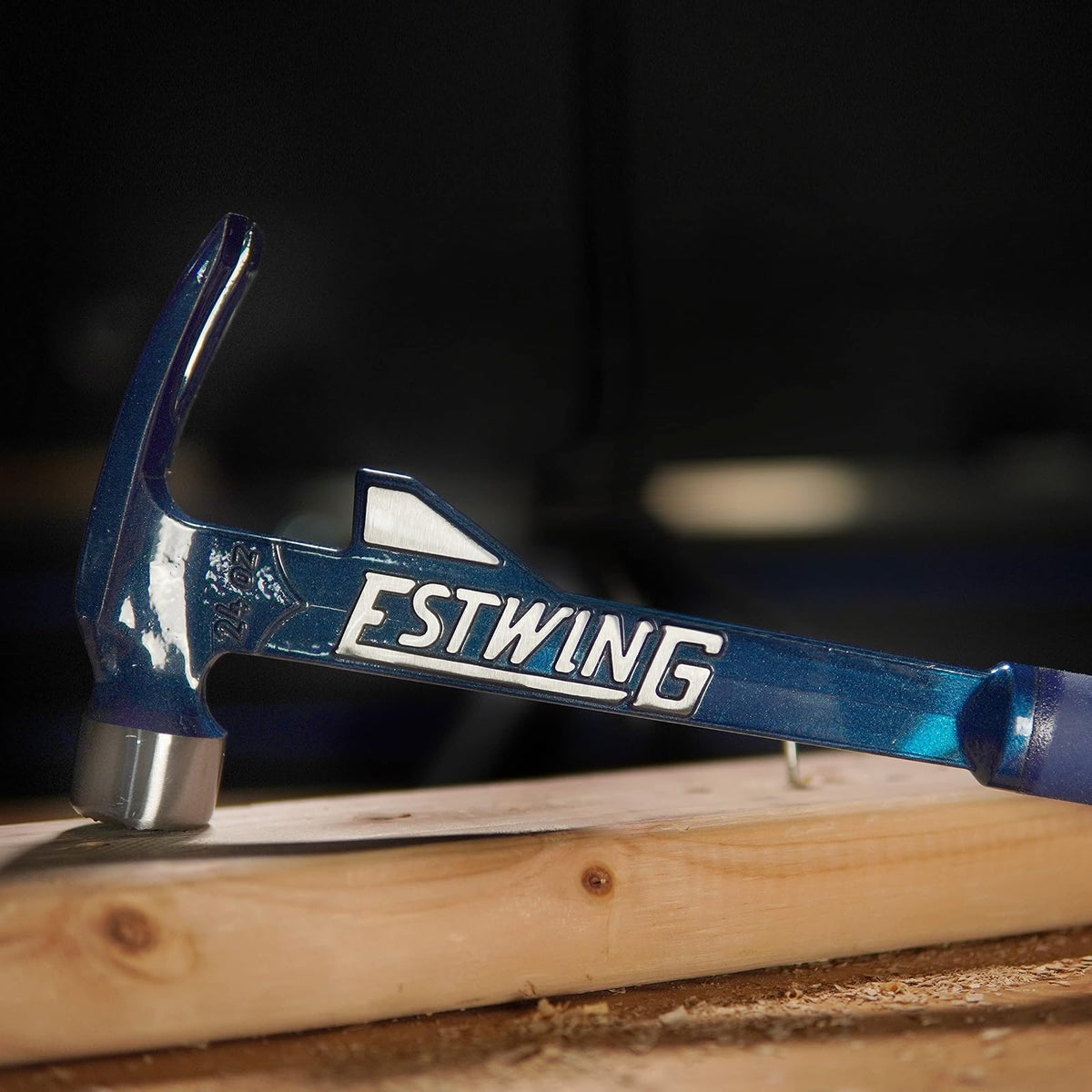 Estwing E6-24TM Hammertooth Hammer, Milled Face, 24-Ounce, 16-Inch, Vinyl Shock Reduction Grip