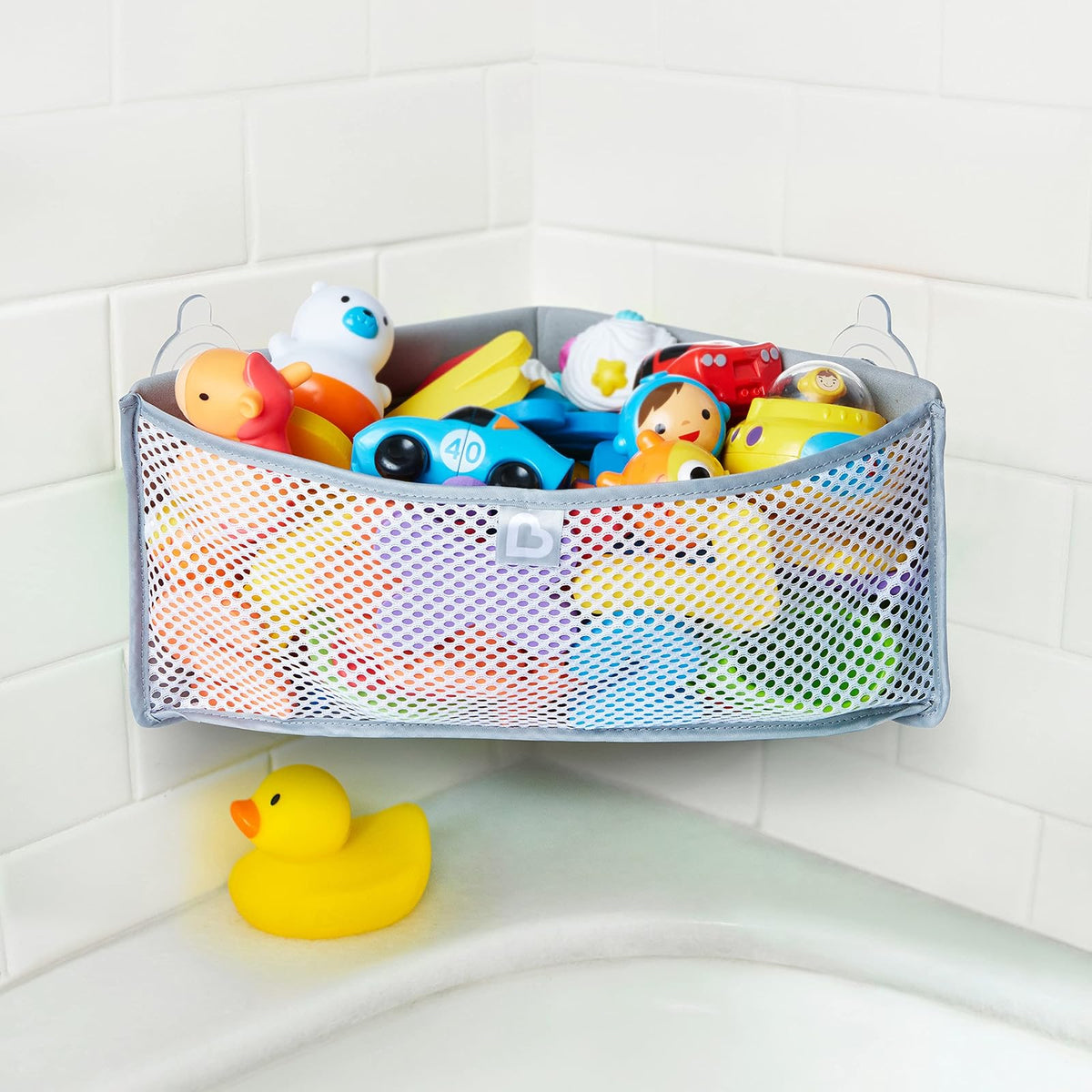 Munchkin® High 'n Dry™ Organizador y almacenamiento de juguetes de baño, gris