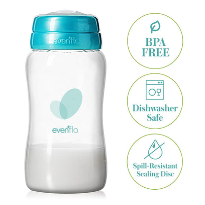 Evenflo Advanced - Botellas de colección de leche materna, 5 onzas, paquete de 6