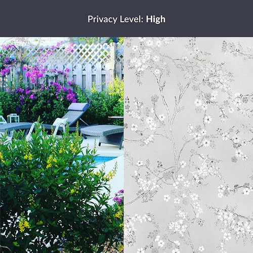 Artscape Blossom - Película Decorativa para Ventana de privacidad con patrón de Vidrio Texturizado, no calcomanía y protección UV, fácil de aplicar y extraíble, 24 x 36 Pulgadas, Fabricado en Estados