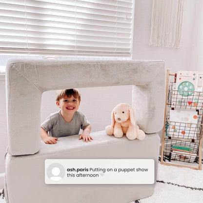 Serta Delta Children Perfect Sleeper - Juego de sofá Convertible y Juego para niños y niños, sofá Modular de Espuma y Tumbona abatible con 2 otomanos, Gris