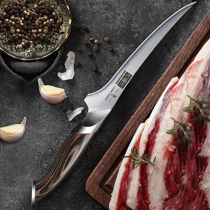 HOSHANHO Cuchillo de Filete Profesional Cuchillo para Pescado de Acero Inoxidable Cuchillos de Cocina Súper Afilado Cuchillo de Filetear con Mango Ergonómico