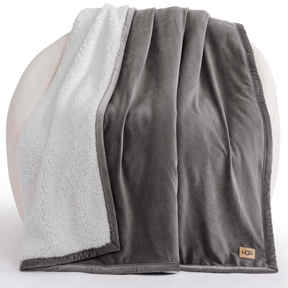 UGG Bliss - Manta de Felpa de Forro Polar Suave y esponjosa para Cama o sofá, de Gran tamaño, cálida, Reversible, Lavable a máquina, Peso Medio, decoración del hogar, Manta de Regalo, 50 x 70