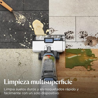 Bissell CrossWave Edge Zero-Gap Trapeador al aspiradora en seco húmedo, 4111A | Potente succión para suelos de baldosas y eliminación de manchas; borde de espacio cero llega a zócalos y esquinas