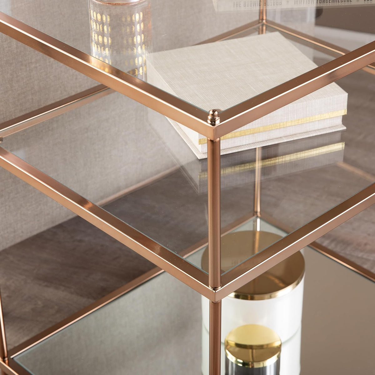 SEI Knox Side Table, Metallic Gold