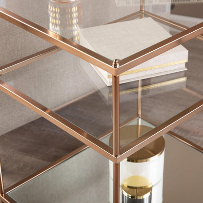 SEI Knox Side Table, Metallic Gold