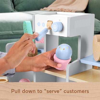 Fisher-Price Juguete para Bebés Set Mi Primera Heladería de Madera para niños de 3 años en adelante