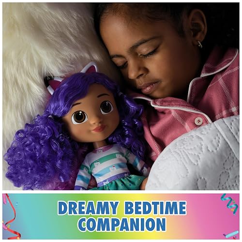 Gabby's Dollhouse, Sing & Celebrate Gabby Girl Muñeca, 13 Pulgadas de Alto con Efectos de Sonido y Orejas de Gato Reversibles, Juguetes para niños para niñas y niños a Partir de 3 años