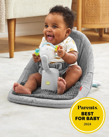 Skip Hop - Asiento ergonómico para bebé para sentarse en posición vertical, ligero y fácil de viajar, forro plateado gris nube edad 0+