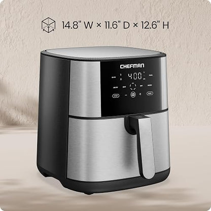 Chefman Freidora de Aire Digital de 7.5 Litros | Fríe sin Aceite | TurboFry | Libre de BPA