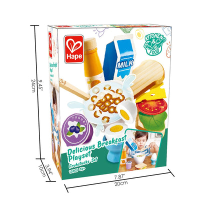 Hape , Juego de rol , Desayuno para niños Que estimula la Creatividad y fomenta hábitos saludables , Accesorio de Cocina. De 2 a 8 años. E3172