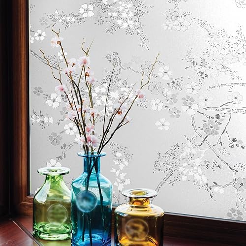 Artscape Blossom - Película Decorativa para Ventana de privacidad con patrón de Vidrio Texturizado, no calcomanía y protección UV, fácil de aplicar y extraíble, 24 x 36 Pulgadas, Fabricado en Estados