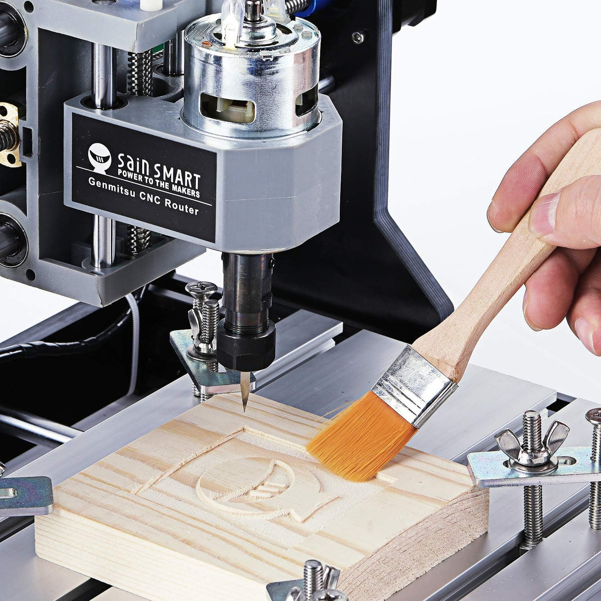 Genmitsu - Kit de enrutador CNC 3018-PRO GRBL Control, 3 ejes, plástico acrílico, PCB, PVC, tallado en madera, fresado y grabado, área de trabajo XYZ de 300 x 180 x 45 mm